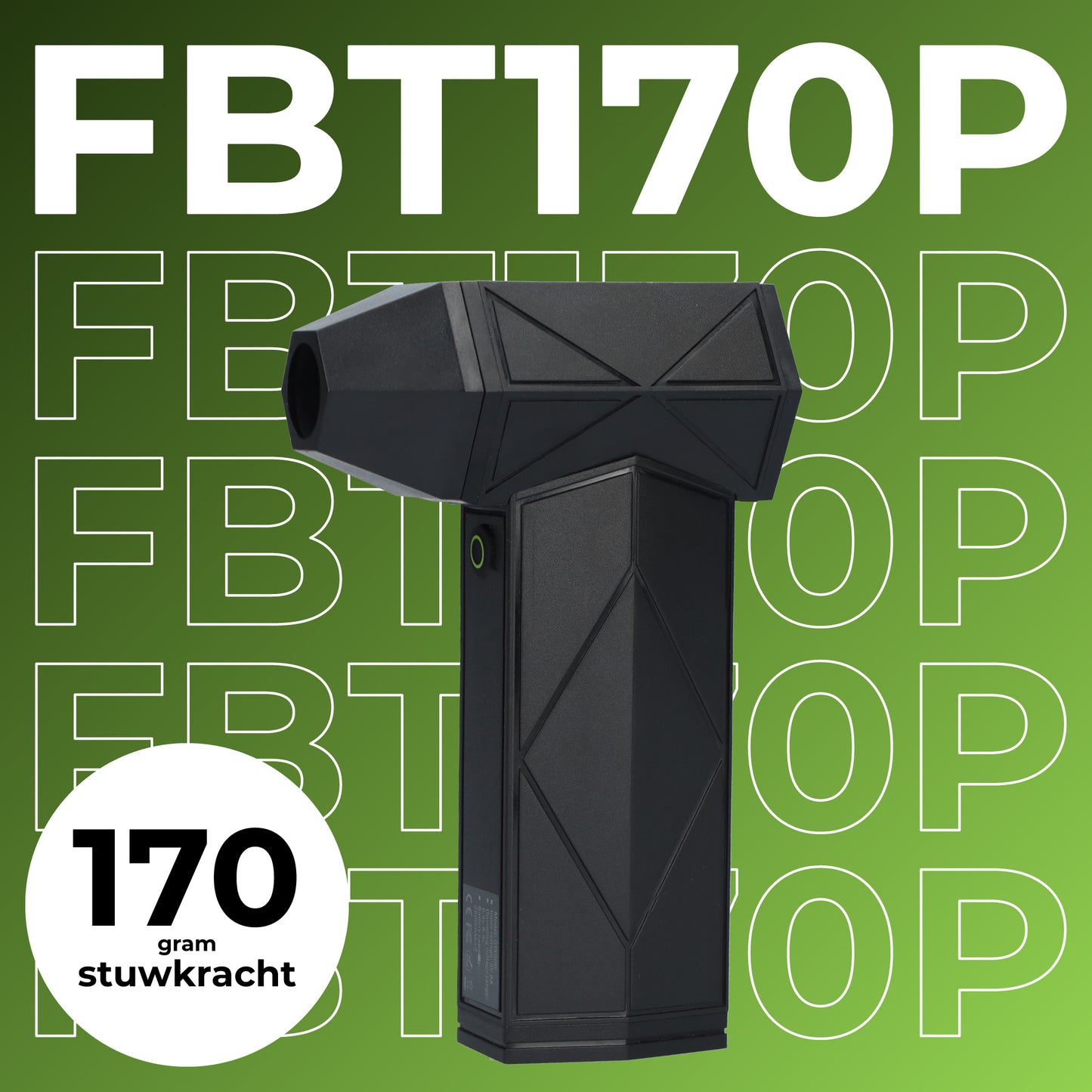 FBT170P - Super power turbo fan - Stofblazer - Air duster - Zwart