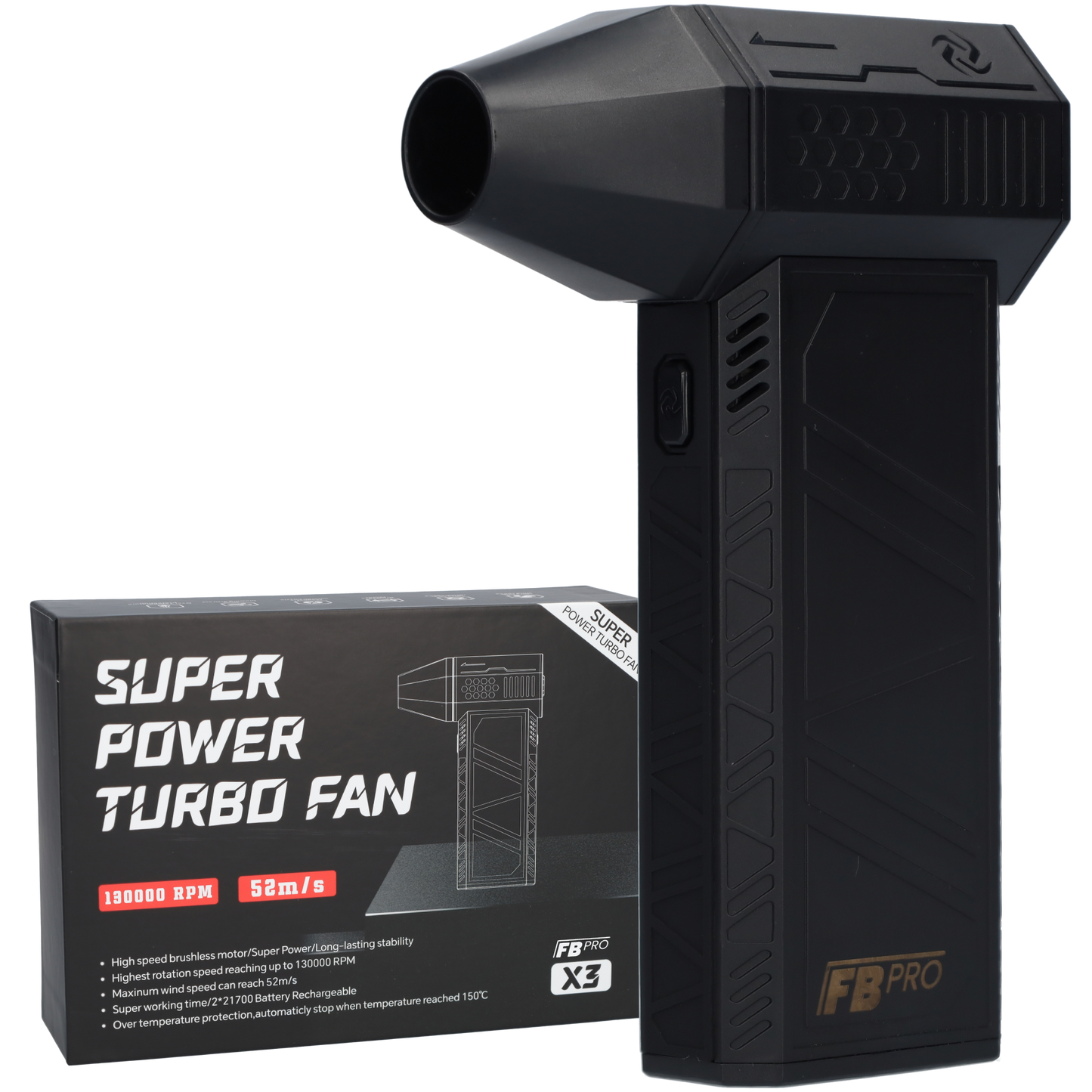 FBT120 - Super Power Turbo Fan Luchtpistool - Zwart